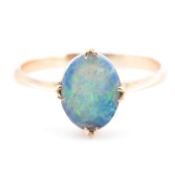 9CT GOLD & OPAL DOUBLET RING