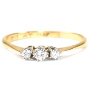 19CT GOLD & PLATINUM DIAMOND TRILOGY RING