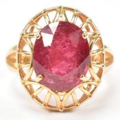 HALLMARKED 18CT GOLD & RUBY RING