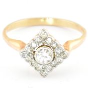GOLD & DIAMOND ART DECO LOZENGE RING