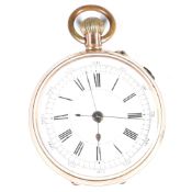 9CT GOLD OPEN FACE POCKET WATCH