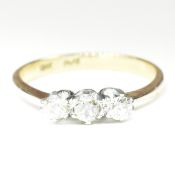 18CT GOLD & PLATINUM DIAMOND TRILOGY RING