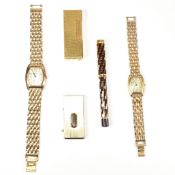 COLLECTION OF GOLD TONE METAL ACCESSORIES INCLUDING DUNHILL