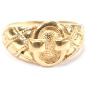HALLMARKED 9CT GOLD BUCKLE RING