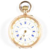 14CT GOLD J.G.GRAVES ENGRAVED FOB WATCH