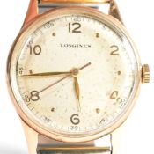 LONGINES 18CT GOLD WATCH ON A FIXO-FLEX STRAP