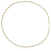 HALLMARKED 9CT GOLD FIGARO CHAIN NECKLACE