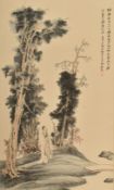 ZHANG DAQIAN 张大千 - SCHOLAR UNDER PINE TREES 松下高仕图