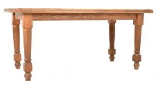 EARLY 20TH CENTURY OAK REFECTORY DINING TABLE