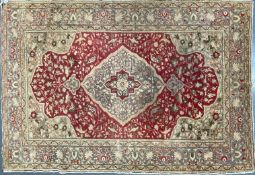 19TH CENTURY TURKISH KAYSERI SHORT PILE RUG