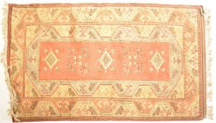 20TH CENTURY TURKISH MILAS MACHINE WOVEN WOOLEN RUG