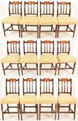 12 GEORGE III 19TH CENTURY MAHOGANY DINING CHAIRS
