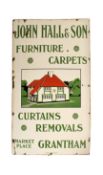 LARGE 20TH CENTURY JOHN HALL & SON ENAMEL SIGN