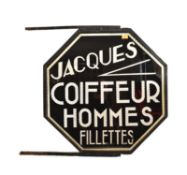 JACQUES COIFFEUR HOMMES FILLETTES - FRENCH GLASS SIGN