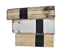 SELECTION OF THREE MID CENTURY DOUBLE SIDED RAILWAY SIGNALS