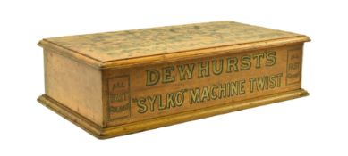 DEWHURST SYLKO - GILT OAK SHOP DISPLAY COUNTERTOP CHEST