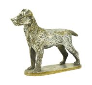 1930S CHROMED BRONZE CAR MASCOT IN THE FORM OF AN AIREDALE