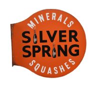 MID CENTURY 1950S SILVER SPRING ENAMEL ADVERTISING SIGN