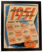 MID CENTURY 1951 AVON SWEEPS THE CALENDAR POSTER