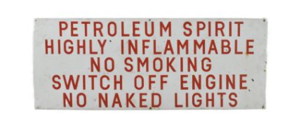 VINTAGE 20TH CENTURY FORECOURT / WORKSHOP WARNING SIGN