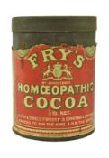 FRYS HOMEOPATHIC COCOA - EDWARDIAN COCOA TIN WITH ORIG. LABEL