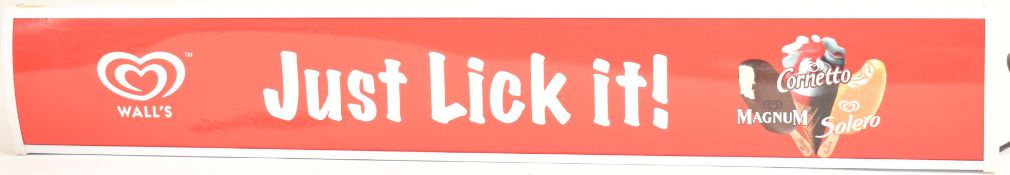 WALL'S - LATE 20TH CENTURY ADVERTISING LIGHTBOX SIGN