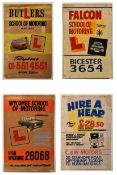 FOUR VINTAGE CARDED SHOP DISPLAY ADVERTISING SIGNS