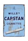 MID CENTURY SHOP DISPLAY ENAMEL SIGN FOR WILLS CAPSTAN