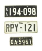 AUTOMOBILIA - VINTAGE AUSTRALIAN NUMBER PLATES