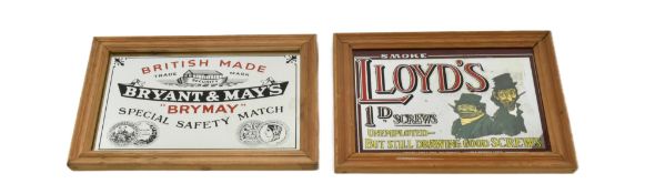 TWO VINTAGE PUB ADVERTISING POINT OF SALE MIRRORS