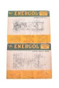 ENERGOL - PAIR OF VINTAGE MID CENTURY CAR LUBRICATION GUIDES