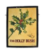 VINTAGE DOUBLE SIDED PUB SIGN FOR THE HOLLY BUSH