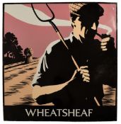 LARGE 20TH CENTURY WHEATSHEAF PICTORIAL ENAMEL SIGN