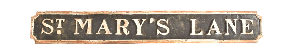 SOUTHAMPTON FC INTEREST - CAST IRON ST MARY'S LANE SIGN