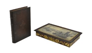 HUNTLEY & PALMERS - TWO EDWARDIAN NOVELTY BISCUIT TINS
