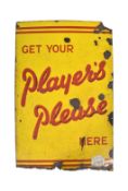 EARLY 20TH CENTURY PLAYER'S PLEASE ADVERTISING ENAMEL SIGN