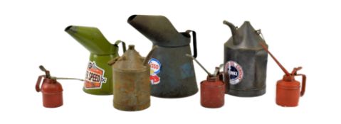 SELECTION OF VARIOUS OIL CANS AND PRIMING STOVES