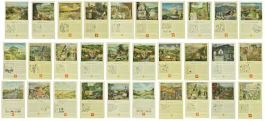 SHELL - COLLECTION OF 28 VINTAGE COUNTY GUIDE POSTERS