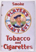 MID CENTURY PLAYER'S NAVY CUT ENAMEL ADVERTISING SIGN
