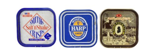 BREWERIANA - SELECTION OF THREE PUB ADVERTISING TIN TRAYS