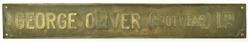 GEORGE OLIVER FOOTWEAR LTD - CAST IRON BUSINESS DOOR SIGN