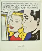 AFTER ROY LICHTENSTEIN - ' MASTERPIECE 1962 ' - EXHIBITION POSTER