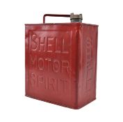 SHELL MOTOR SPIRIT - EARLY 20TH CENTURY PETROLEUM OIL CAN