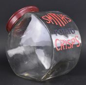 SMITH'S POTATO CRISPS - 1929 POINT OF SALE GLASS JAR