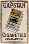 EARLY 20TH CENTURY WILLS CAPSTAN CIGARETTES ENAMEL SIGN