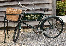 JACK RUSSELL VINTAGE ADVERTISING BUTCHER'S BICYCLE