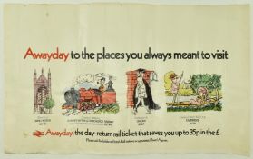 RAILWAYANA - TWO VINTAGE 1960S AWAYDAY BRITISH RAIL POSTER