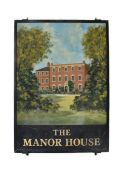 ADVERTISING - VINTAGE 20TH CENTURY PUB SIGN 'THE MANOR HOUSE'