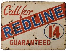 LARGE REDLINE GUARANTEED POINT OF SALE ENAMEL SIGN