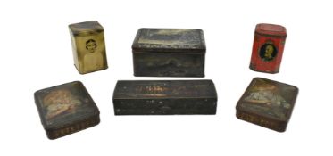 VINTAGE ADVERTISING - COLLECTION OF SIX EDWARDIAN BISCUIT TINS
